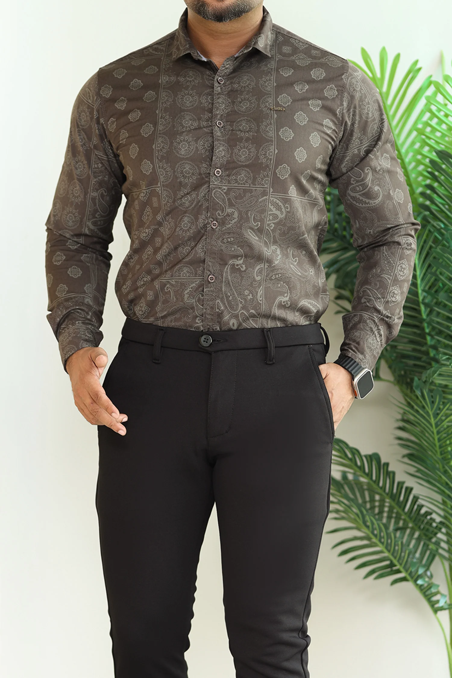 Turbo Splash Printed Long Sleeve Cotton Casual Shirt - Image 2