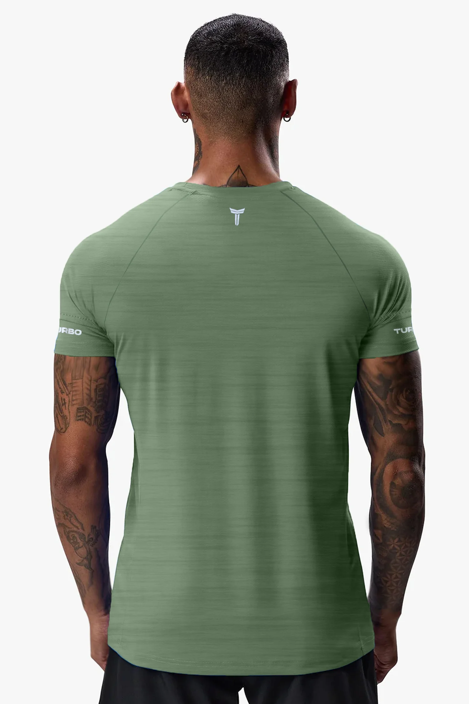 Turbo Sport Shoulder Striped Breathable Dry-Fit Tee - Image 16