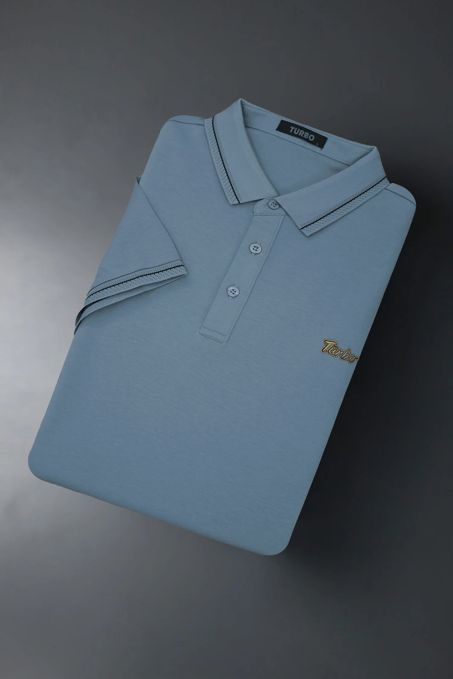 Turbo Striped Tipping Men's Polo T-Shirt - Image 7