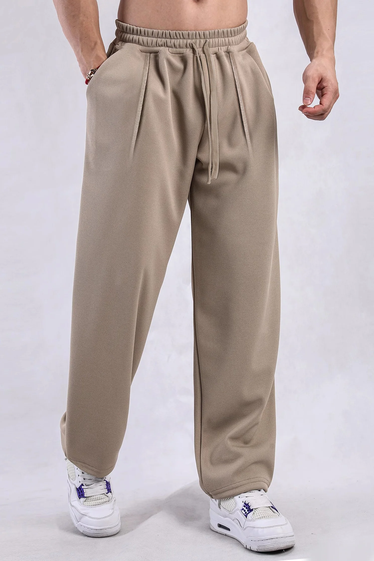 Turbo Summer Thin Waffle Textured Loose Bottom Trouser - Image 4