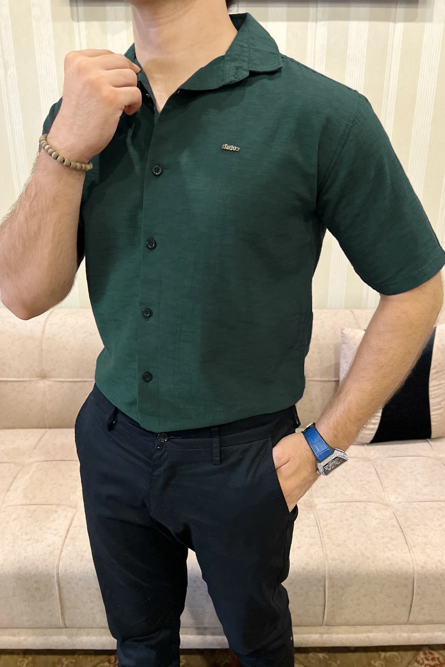Turbo Textured Relaxed Fit Casual Shirt - Image 6