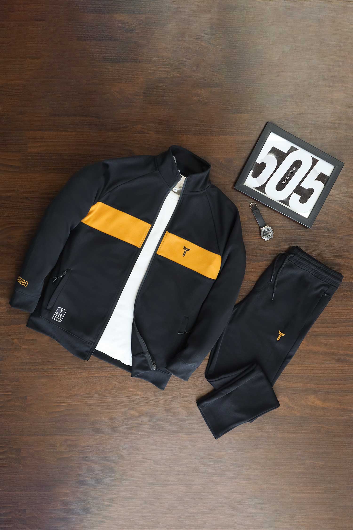 Turbo TrainFit Panel Mock Neck Zipper Tracksuit - Image 21