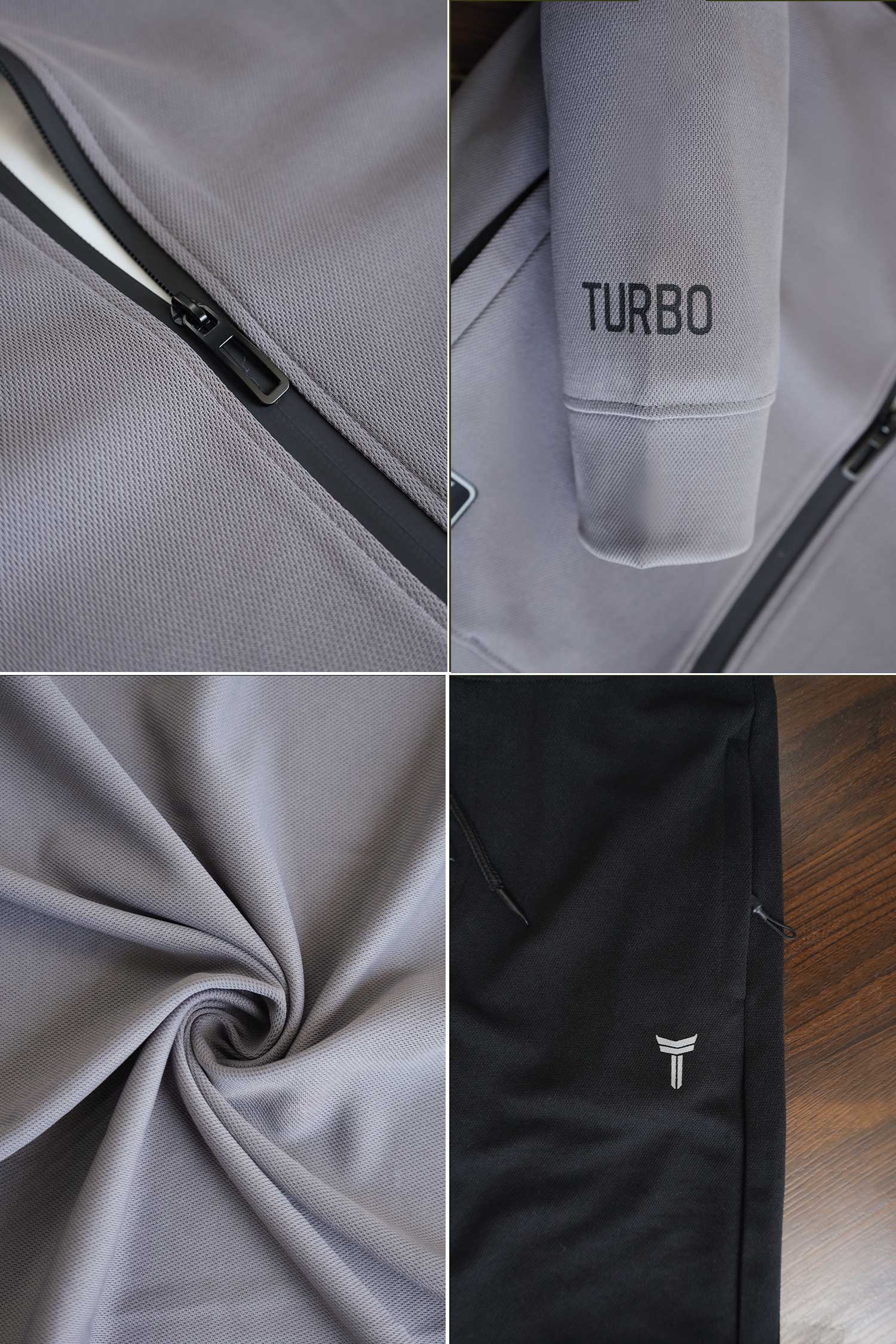 Turbo TrainFit Panel Mock Neck Zipper Tracksuit - Image 19