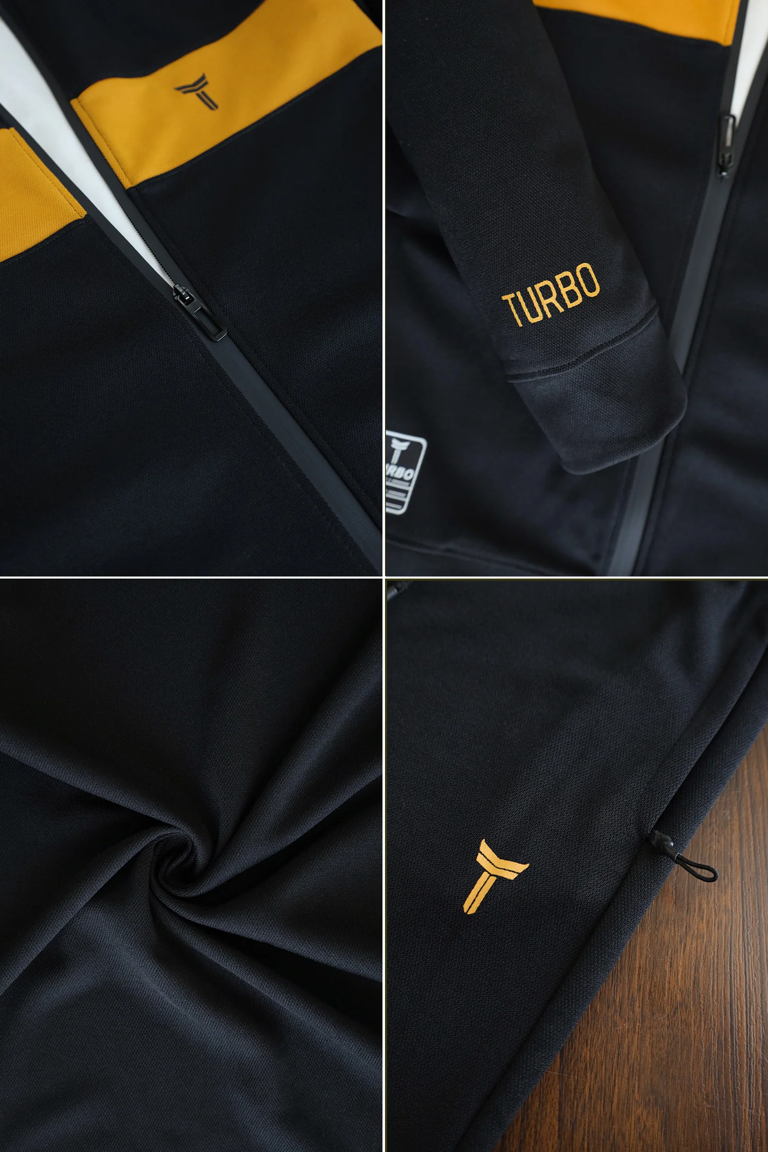 Turbo TrainFit Panel Mock Neck Zipper Tracksuit - Image 4