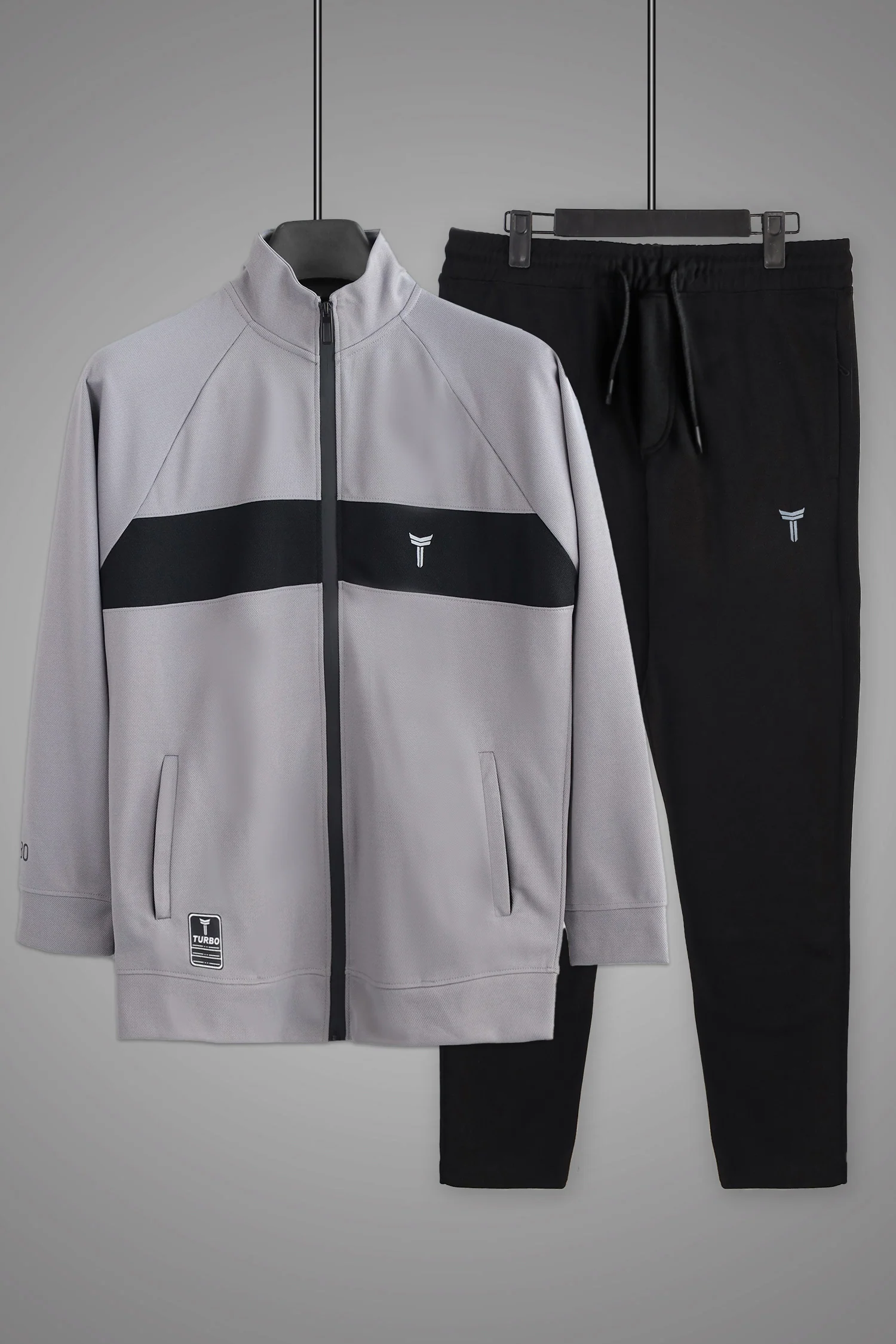 Turbo TrainFit Panel Mock Neck Zipper Tracksuit - Image 12