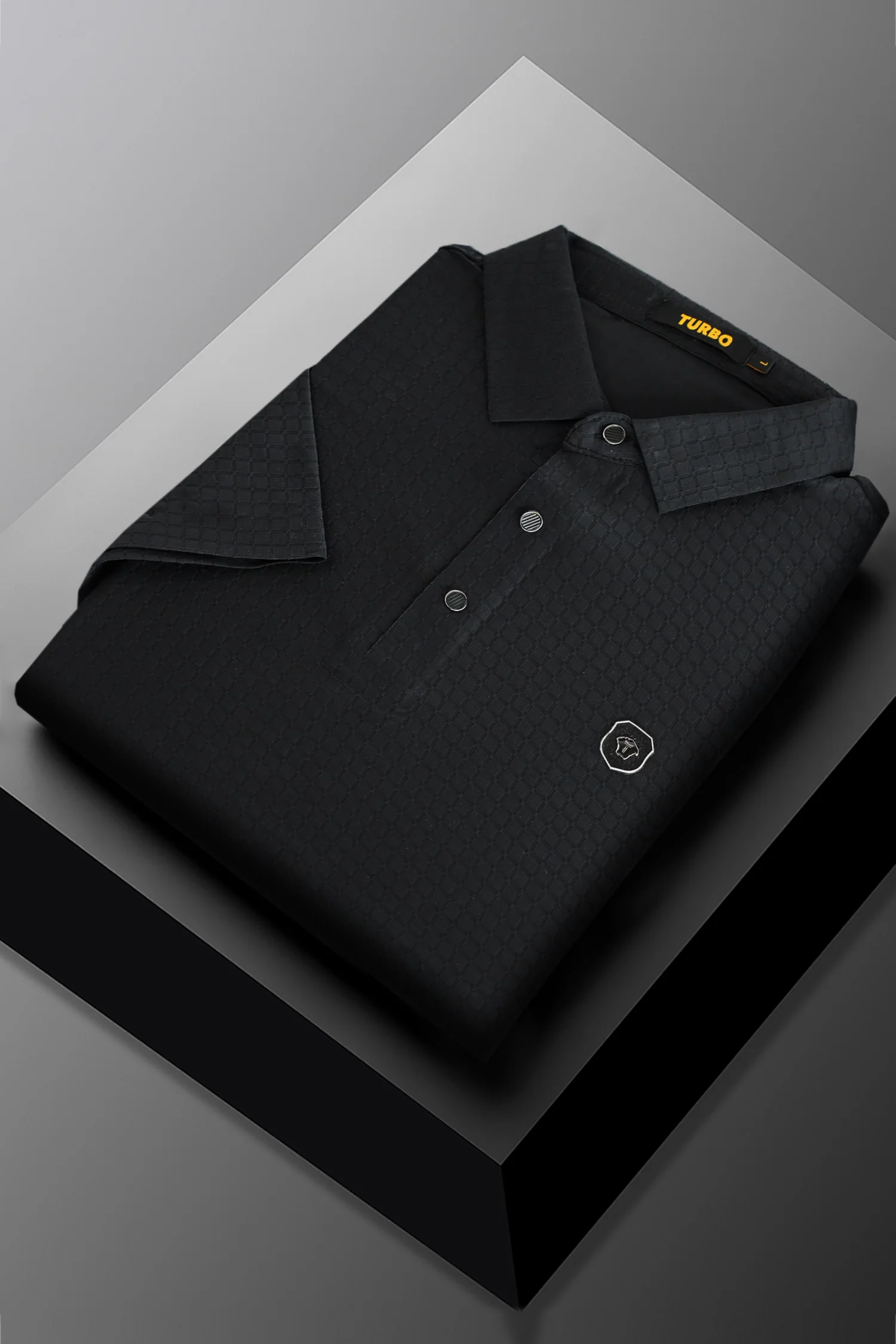 Turbo Trendy Block Pattern Stitchless Men's Polo Shirt - Image 13