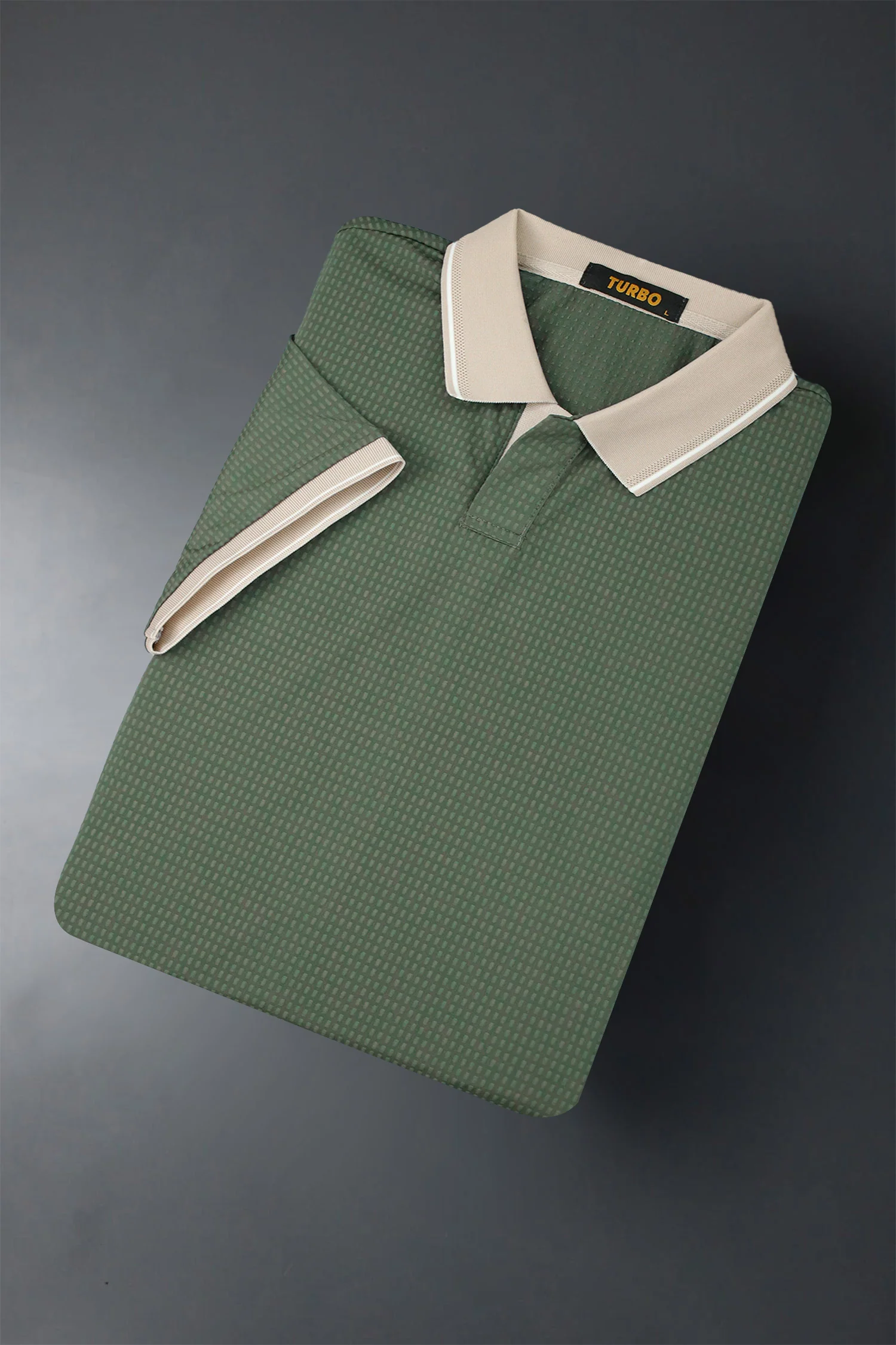 Turbo V Neck Collared Polo Men's T-Shirt - Image 7