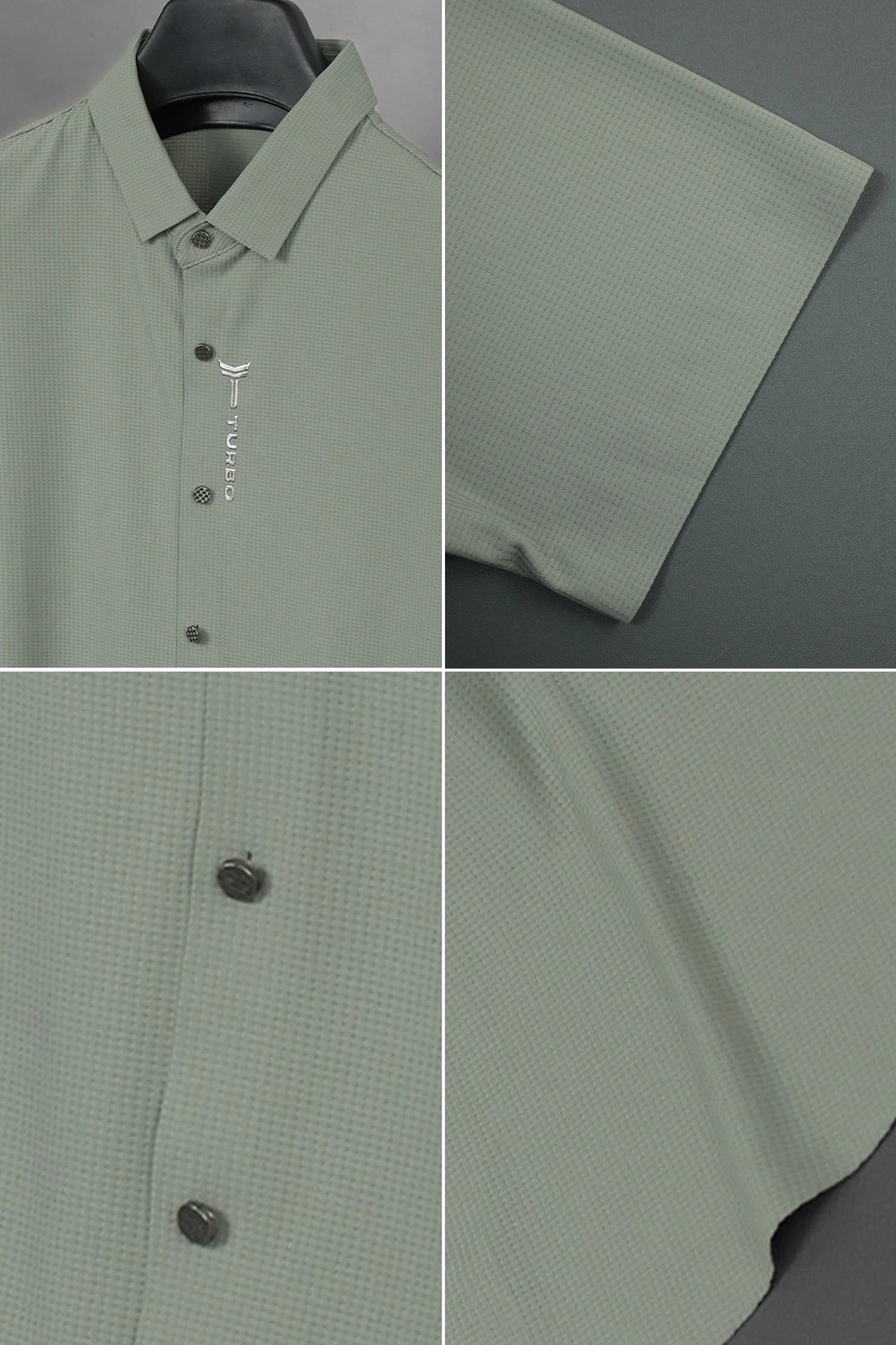 Turbo Waffle Motif Elegant Casual Shirt - Image 12