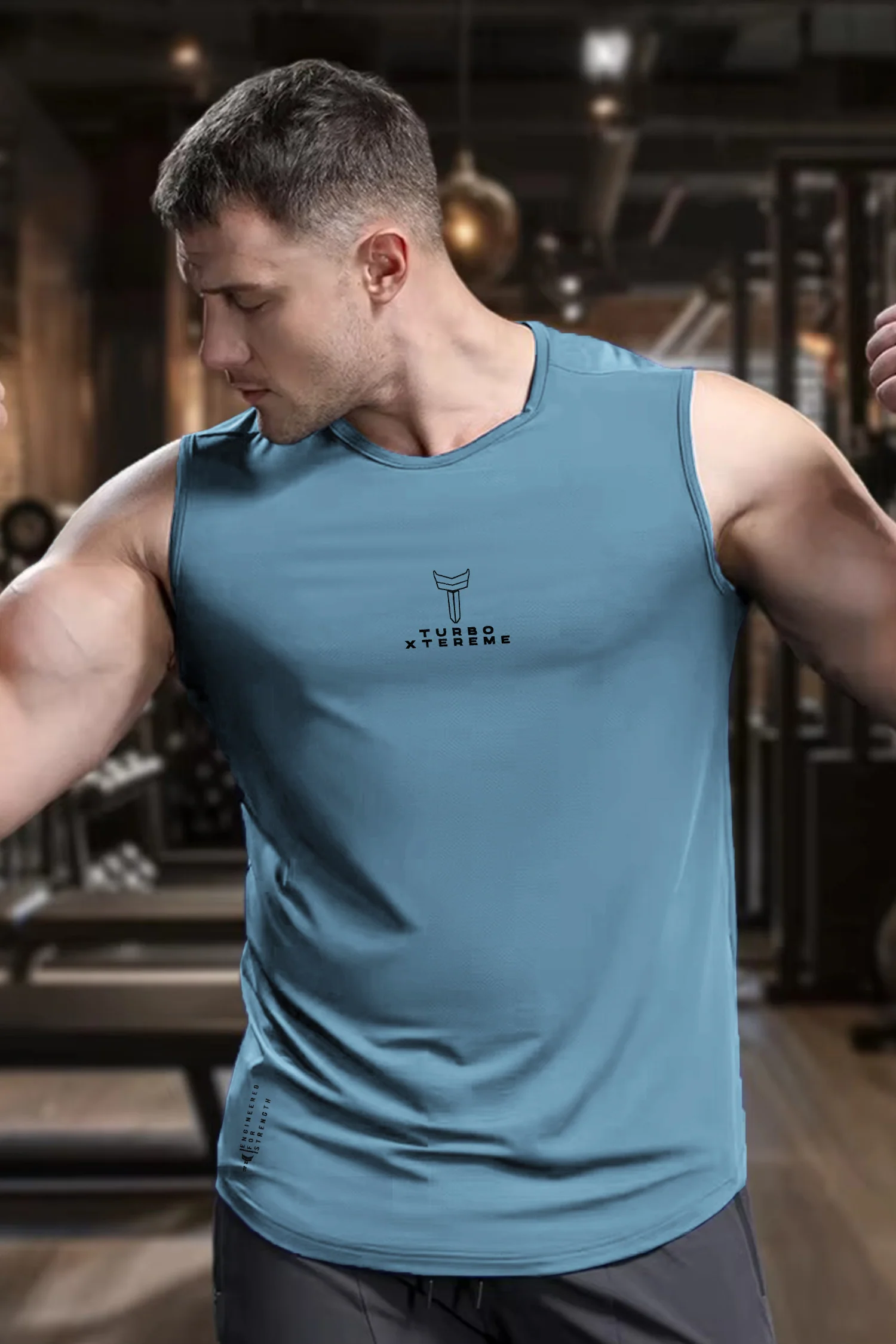 Turbo 'Xtreme Cut' Muscle Performance Men Sando - Image 6