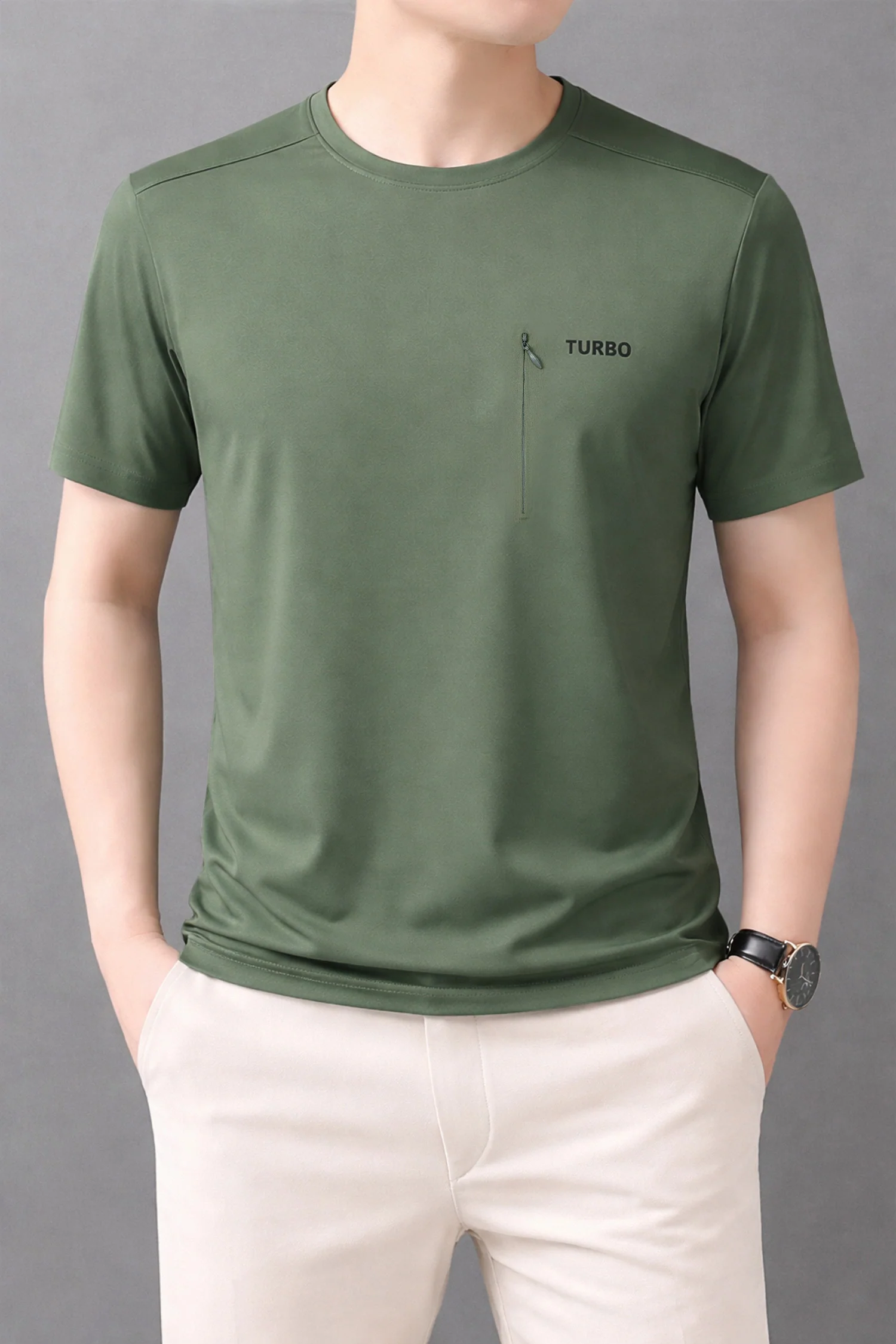 Turbo Zipper Chest Style Summer Tee - Image 7