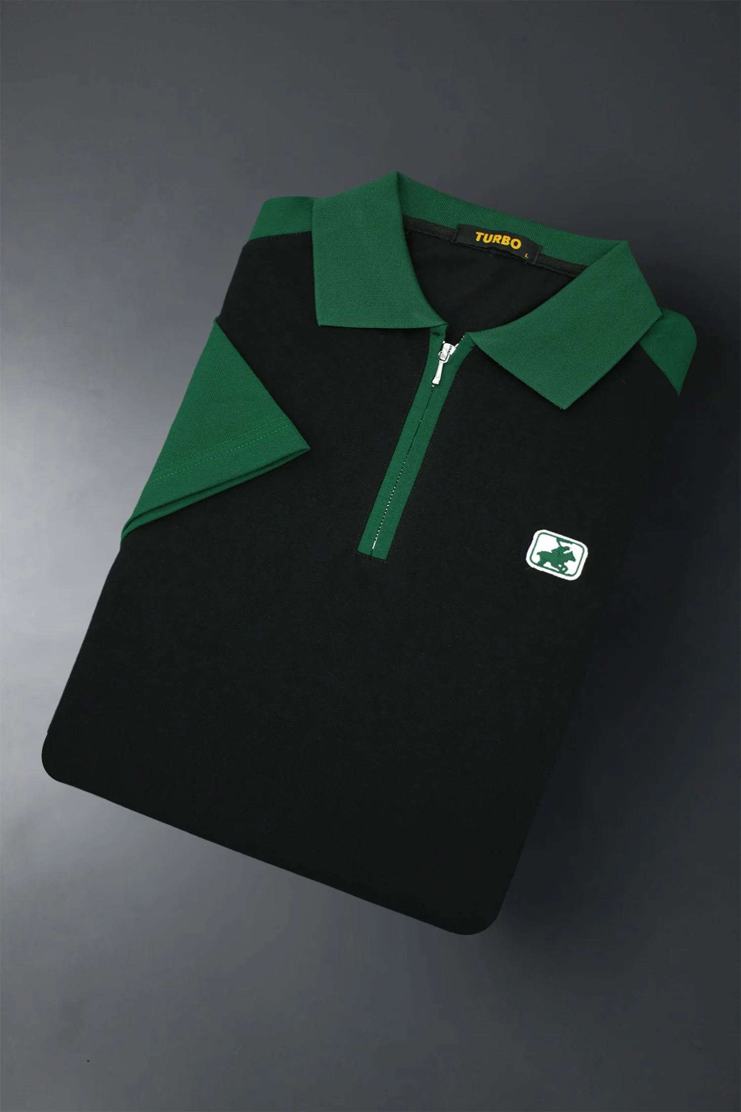 Turbo Zipper Closure Style Men's Polo T-Shirt - Image 15
