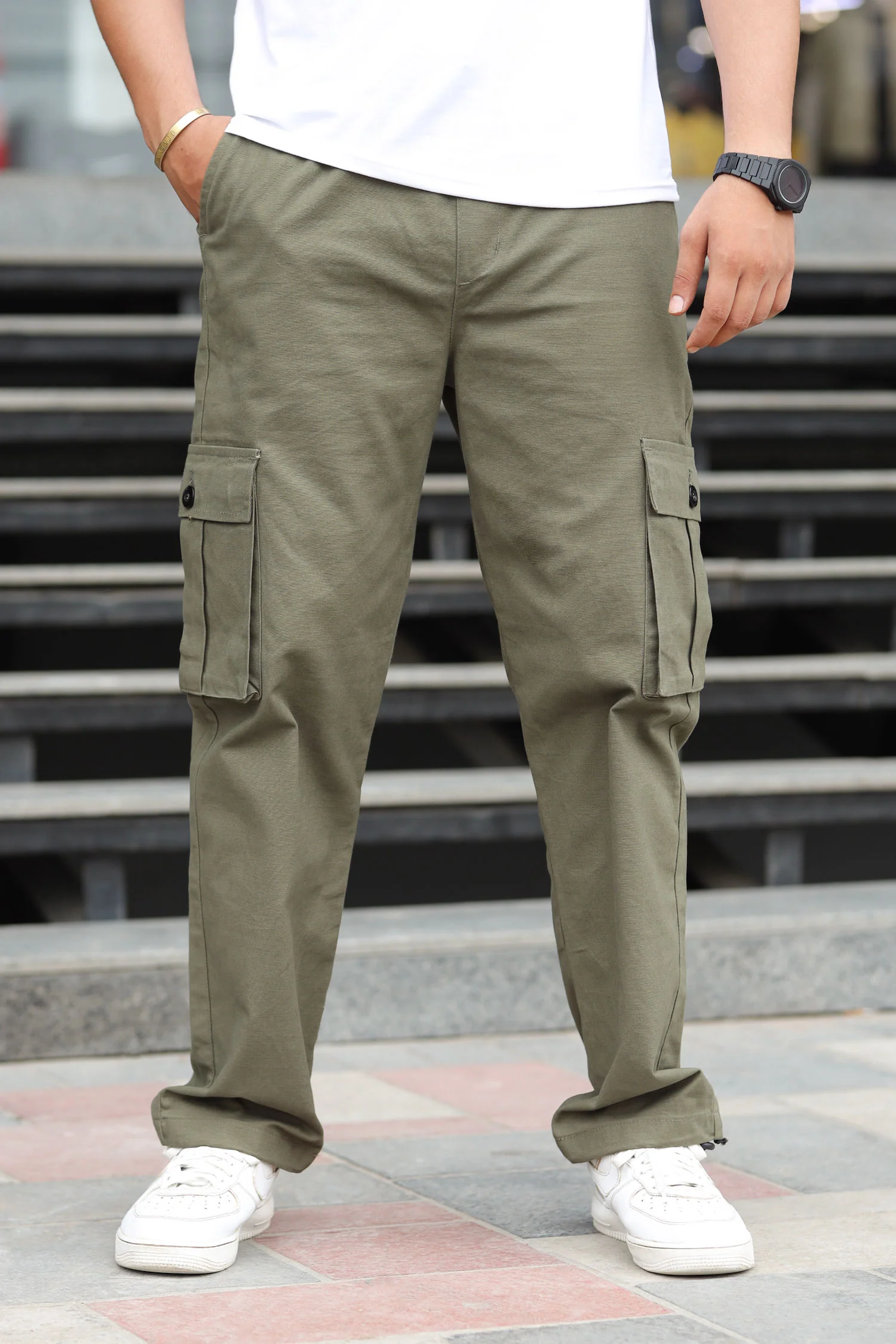 Turbo's 6 Pockets Loose Bottom Cargo Trouser - Image 13